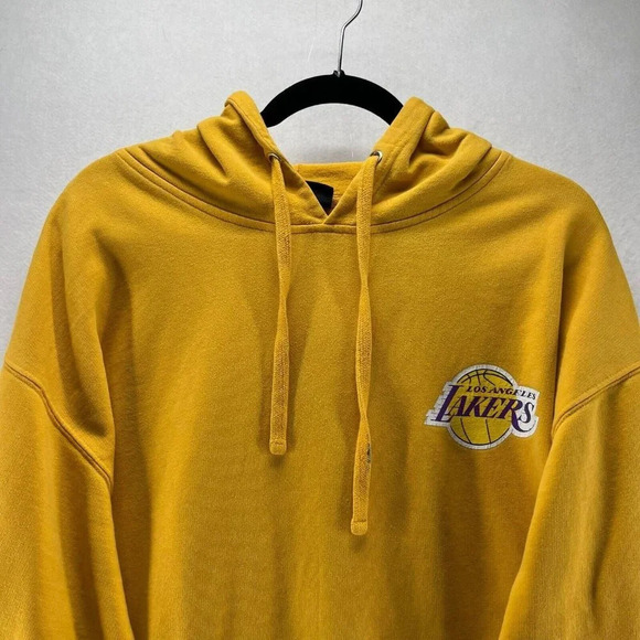 Diamond Supply Co Hoodie Mens XL LA Lakers Space Jam Taz-Mania Sweatshirt Yellow - Picture 3 of 13